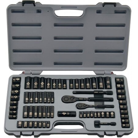 Stanley Stanley Hand Tools 69 Piece Black Chrome & Laser Etched Socket Set 92-824 92-824